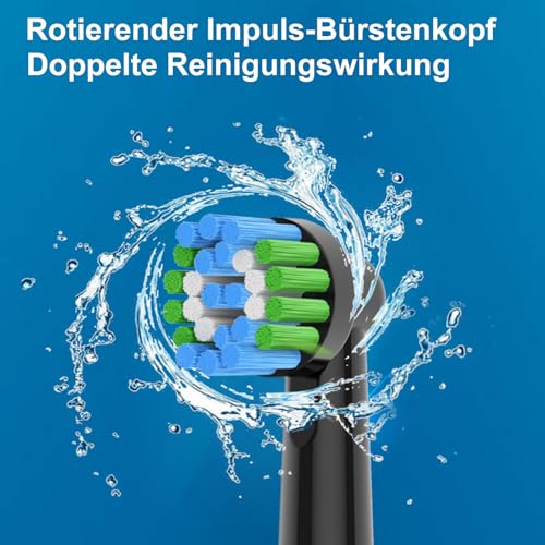 16 Stück Precision Clean Aufsteckbürsten Kompatibel mit Oral B Elektrische Zahnbürsten, Schwarz 3