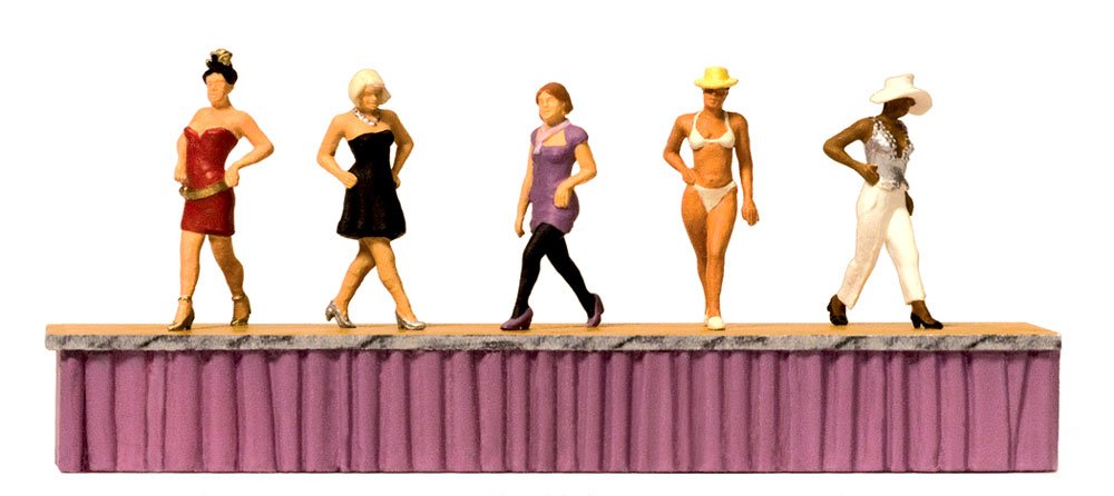Preiser 10621 On the Catwalk (5) Exclusive Figure Set