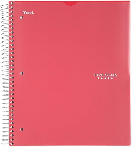 Miniatura 10 de Five Star Cuaderno en espiral 3 sujetos papel con regla universitaria 150 hojas 110in x 83in cubierta personalizable color seleccionado para ti 1