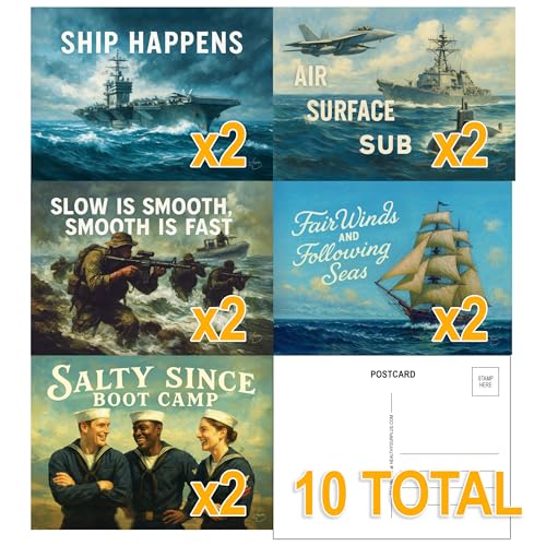Healthy Surplus Military Postcard Bundle – 10 Pack – 5