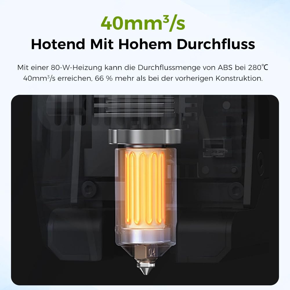 Creality K2 Plus Combo Hotend, Original Keramik-Heizblock-Kit, Einhorn-Schnellwechsel-Düsen-Kit, 350°C Hochtemperaturbeständigkeit, integriertes Ganzmetall-Design für Creality K2P Combo/ K2 Plus