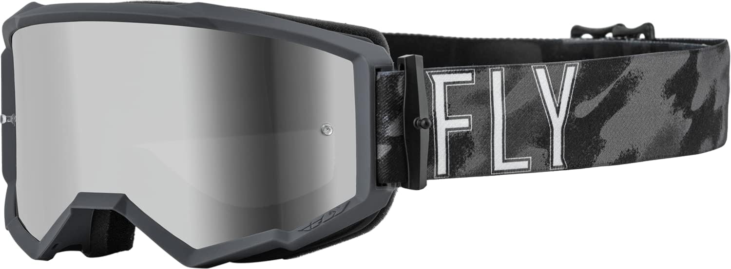 Fly Racing Zone Goggles (Black/Red W/Red Mirror/Amber Lens, Adult)