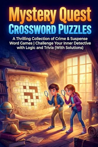 Mystery Quest Crossword Puzzles: A Thrilling Collection of Crime & Suspense Word Games | Challenge Your Inner Detective with Logic and Trivia (With Solutions)