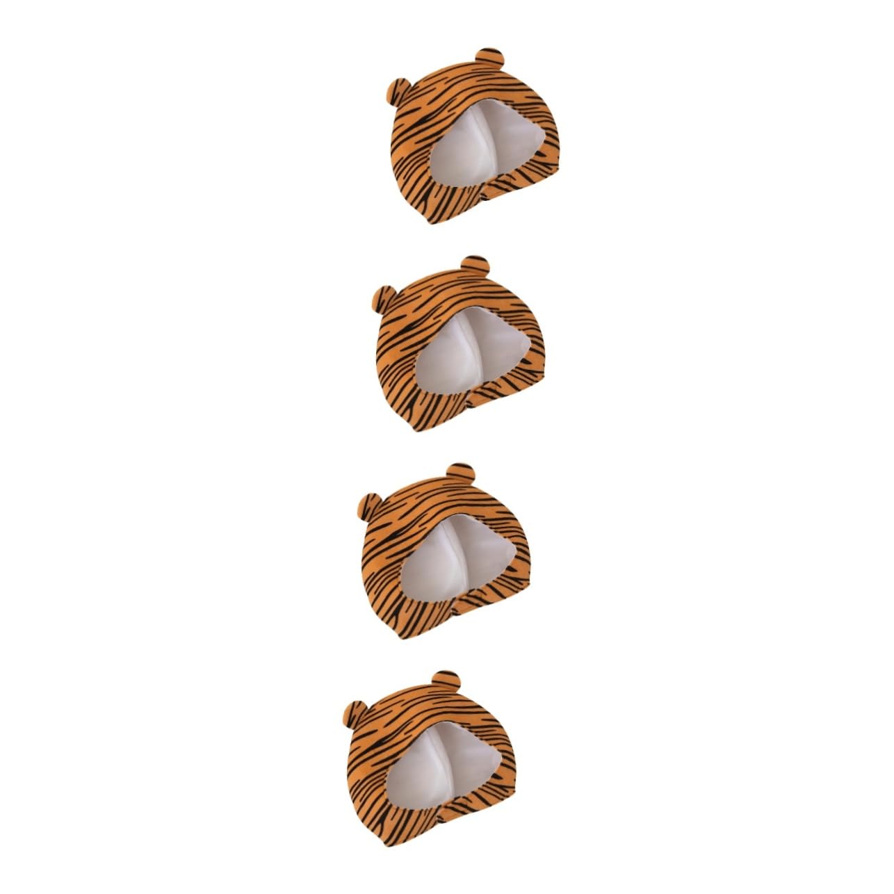 TOPBATHY 4piezas Sombrero De Peluche De Tigre Divertido Para Fiestas Accesorio De Disfraz Para Carnaval y Cosplay Diseño De Animal Material Suave y Cómodo