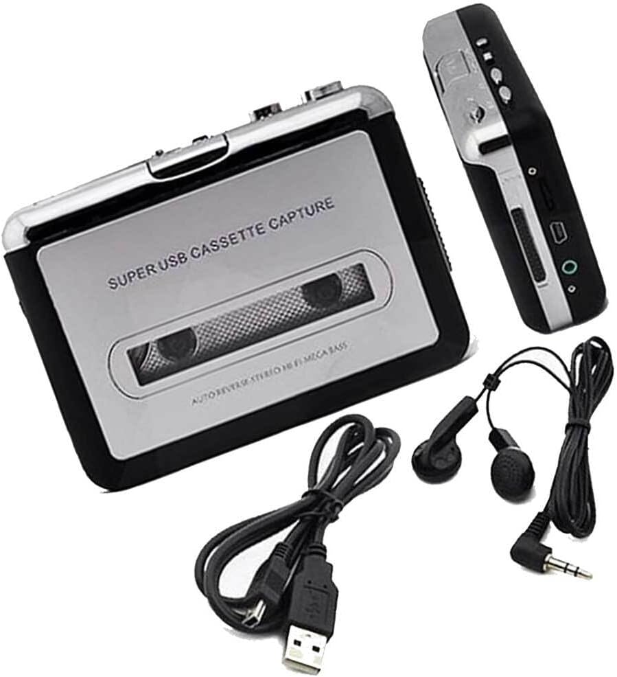 Handheld USB Cassette Capture Tape Professional MP3 Player Rechargeable Cassette Player Practical Recorder for Home Travel