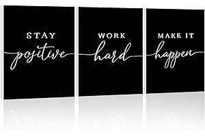 3 Piece Positive Quotes Wall Decor for Office