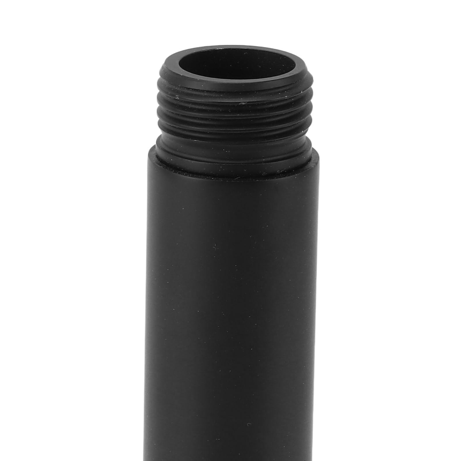 Prolunga Braccio Doccia in Acciaio Inox, Tubo Doccia Nero Massiccio, Antiruggine, Estensione per Soffione Doccia, Sottile