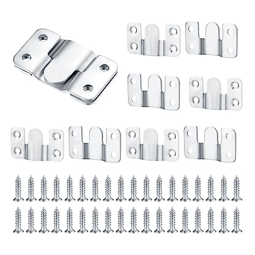10 Pcs Soporte Empotrado de Montaje, Oculto Enclavamiento Hebilla Soporte de Pared, Colgar Cuadros, 53*30mm Clip Z Enclavamiento Muebles Conector para Colgar y Marcos de Fotos Espejo