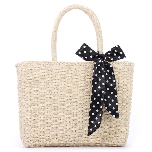 Bolso Tote de Ratán para Mujer, Tejido a Mano miniatura 1