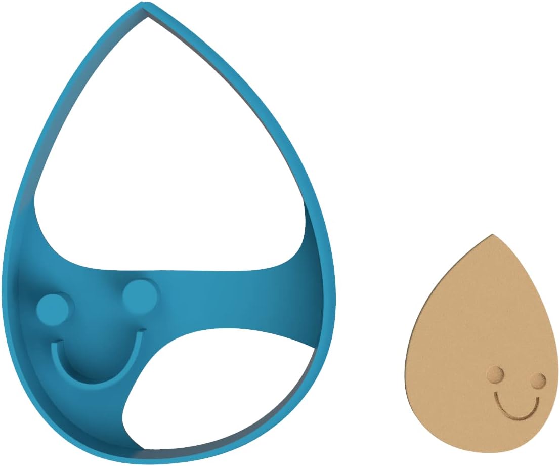 Cartoon Makeup Blender Cookie Cutter – Sponge/Brush/Beauty Shape for Sugar Cookies, Fondant & Clay – Everyday Object Baking Mold (0165) (5 inch)