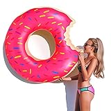 ⛱ Leicht zu Tragen - Dieser schwimmring ist so groß wie ein A4-Buch, bevor es aufgeblasen wird. Sie können es leicht zum Strand und Schwimmbad nehmen.