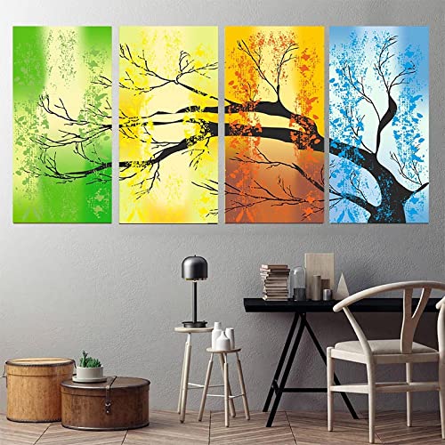 Four Season Lucky Tree pour raviver un salon terne avec des toiles murales