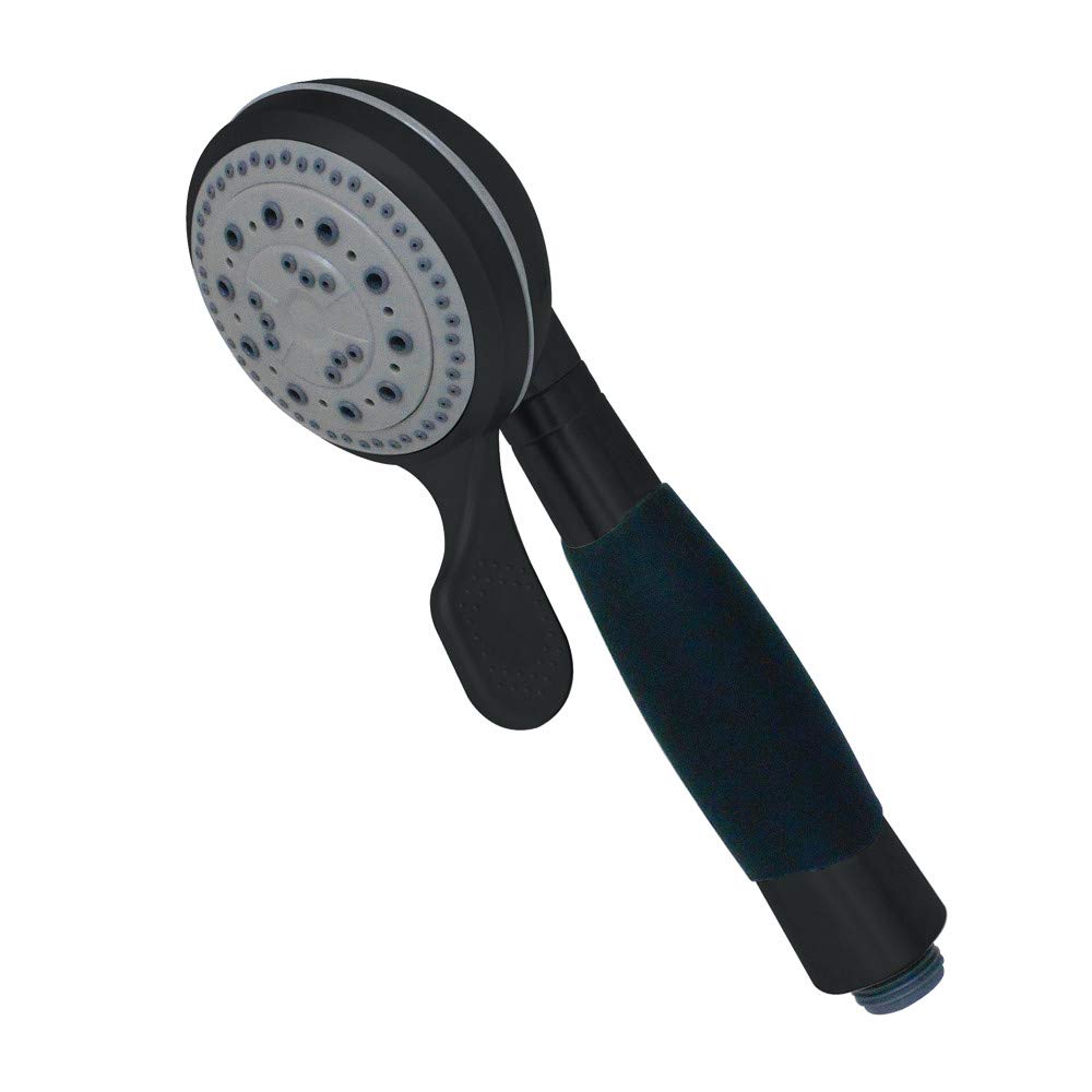 Pommeau de douche à main Kingston Brass Kaiser anti-calcaire au jet ergonomique noir mat