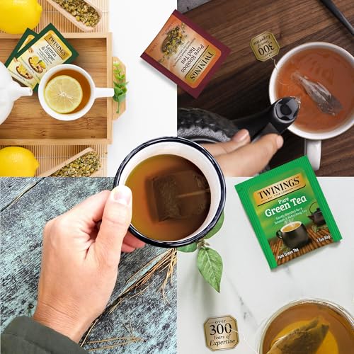 Image of Twinings 48 Tea Bags Herbal Variety Pack - 8 Flavors Individually Wrapped, Mix of Black, Green, and Herbal Teas, Perfect Tea for Any Occasion