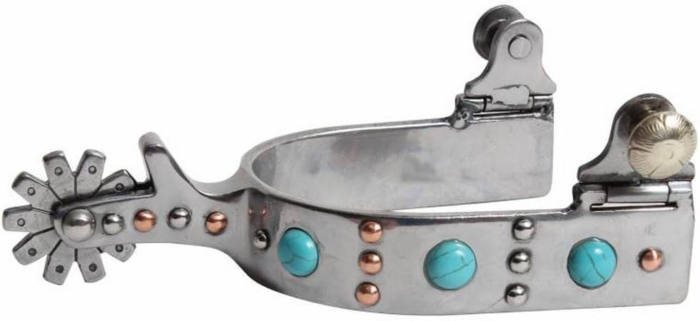 Professionals Choice Professional's Ladies Silver, Copper and Turquoise Dot Spur Ladies
