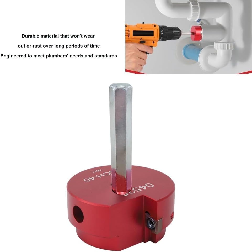 PVC Pipe Reamer Kit Aluminum Alloy Pipe Fitting Reamer PVC Fitting Socket Saver for Water Lines Drain Lines Vent Lines 1 Inch(2 inch)
