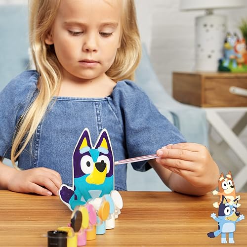 Image of Horizon Group USA Paint Your Own Ceramic Stepping Stone Kit, Arts and Crafts for Kids, Toddlers, and Adults, Bluey
