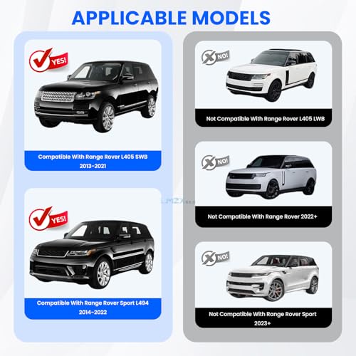 Estribos laterales para Range Rover 2013-2022, negro miniatura 7