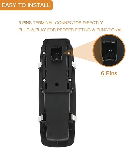 Miniatura 4 de Interruptor de ventana eléctrica, interruptor de bloqueo de puerta, lado del pasajero, compatible con Dodge Grand Caravan Chrysler Town & Country