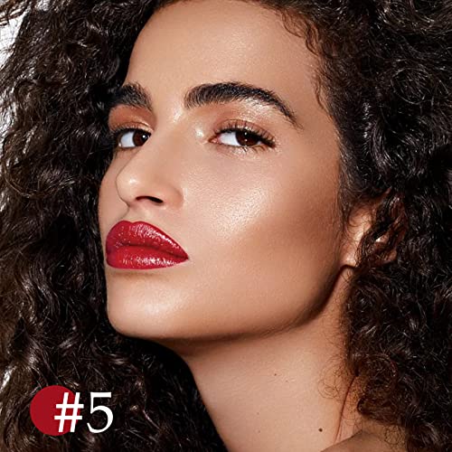 Boobeen Glitter Lipstick Hydrating Lip Balm Sparkling Shine Lip Color Nonstick Highly Pigmented Formula Gives Metallic Finish Lip Makeup For Women And Girls #TOP1