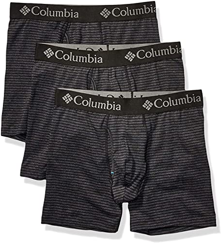 Columbia Mens Cotton Stretch 3 Pack Boxer Briefs, New Black, XX-Large