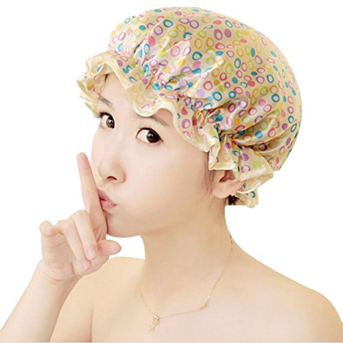 Waterproof women shower caps bath cap vanorig cute doub…