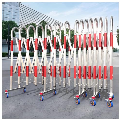 Genişletilebilir Metal Katlanır Güvenlik Kapısı - Garajlar ve Girişler için Geri Çekilebilir Paslanmaz Çelik Güvenlik Bariyeri (1.1x8m) - Dayanıklı, Çok Yönlü ve Mobil Güvenlik Çözümü
