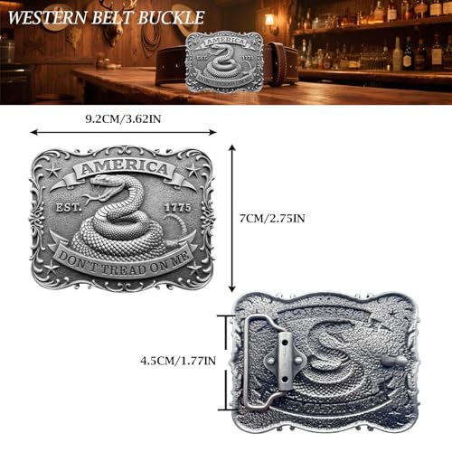 Cowboy Belt Buckle for Men Women Vintage Rodeo Texas Map 1836 Longhorn bull Western Belt Buckles