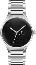 Sylvi Elegare Men's Minimal Analog Watch, Stainless Steel Strap, Quartz Movement