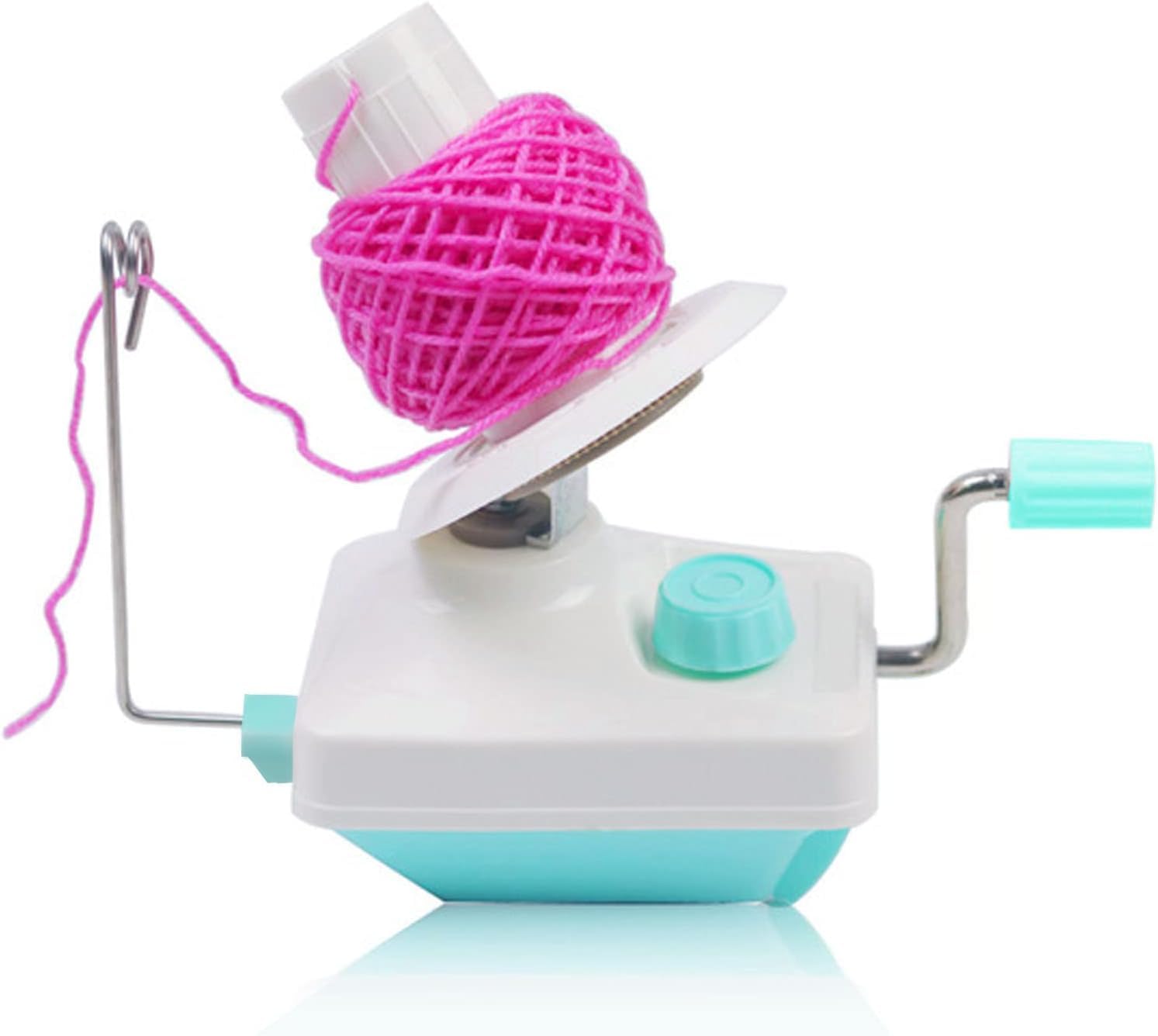 wool winder yarn ball winder for knitting & crochet, hand operated yarn winding machine with table clamp, portable wool string roller for yarn storage & organization
