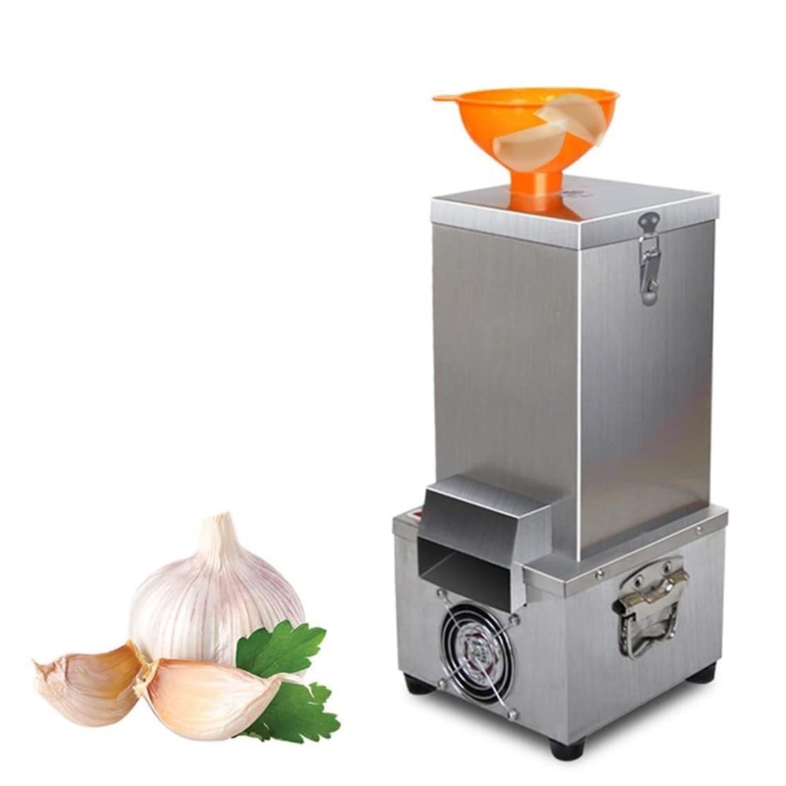 UMJIGF Electric Garlic Peeler Commercial Powerful Stainless Steel Garlic Peeling Machine 25KG/H Whole Garlic Peeler Automatic Garlic Skin Remover for Kitchen/Hotel,