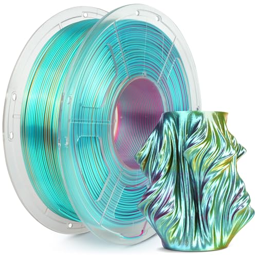 SUNLU Silk Triple Color PLA Plus Filament, Shiny PLA+ Filament 1.75mm, Shiny Silk Texture, 360° Spin Unveils Varied Colors, 1KG Spool(2.2lbs), Silk Tril-Color Red Yellow Green