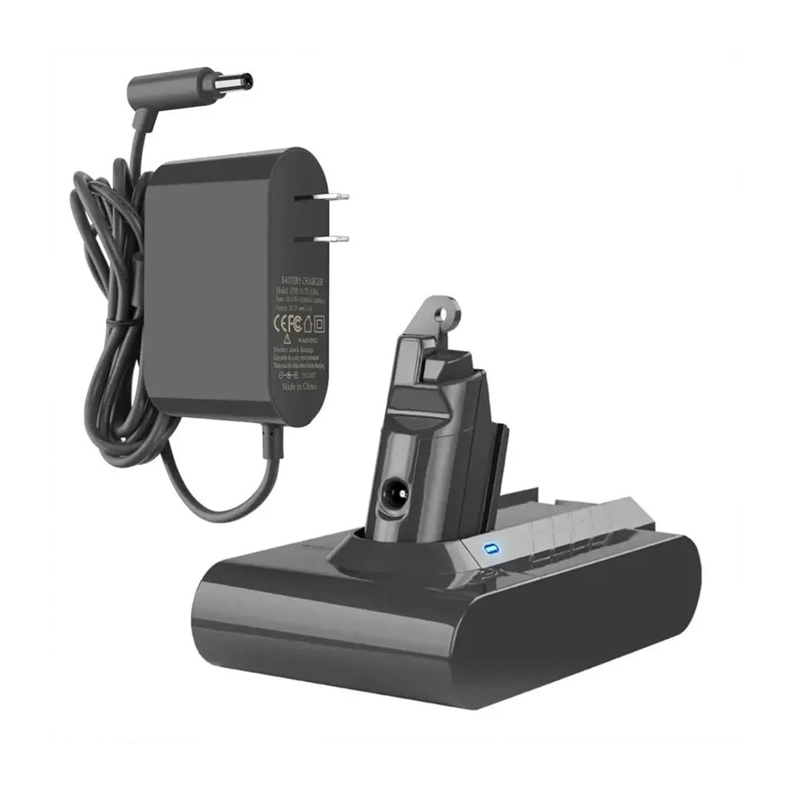 Caricabatteria For Aspirapolvere, Compatibile Con Dyson, V6 V7 V8 Alimentatore Spina UE/USA Parti Sostituibili Cavo Di Alimentazione Della Batteria(1pcs EU)