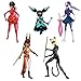 Produktbild Bandai  Miraculous Ladybug  Set aus 5 besonders beweglichen Figuren 15 cm  Ladybug, Cat Noir, Stormy Weather, Volpina und Puppeteer  84951