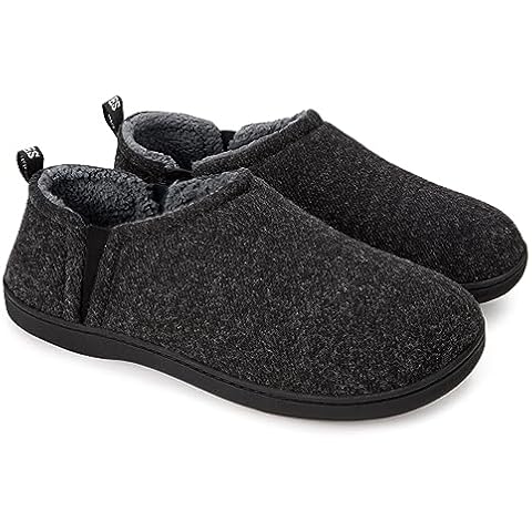 Snug Leaves Men's Faux Wool Slippers Cover