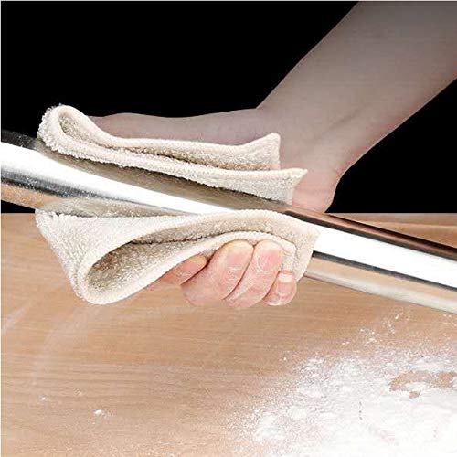 Rolling Pin, Smooth Stainless Steel Rolling Pin, Rolling Pin For Baking Fondant, Pizza, Pie, Pastry, Pasta, Dough, Cookies (12.8In) #TOP2