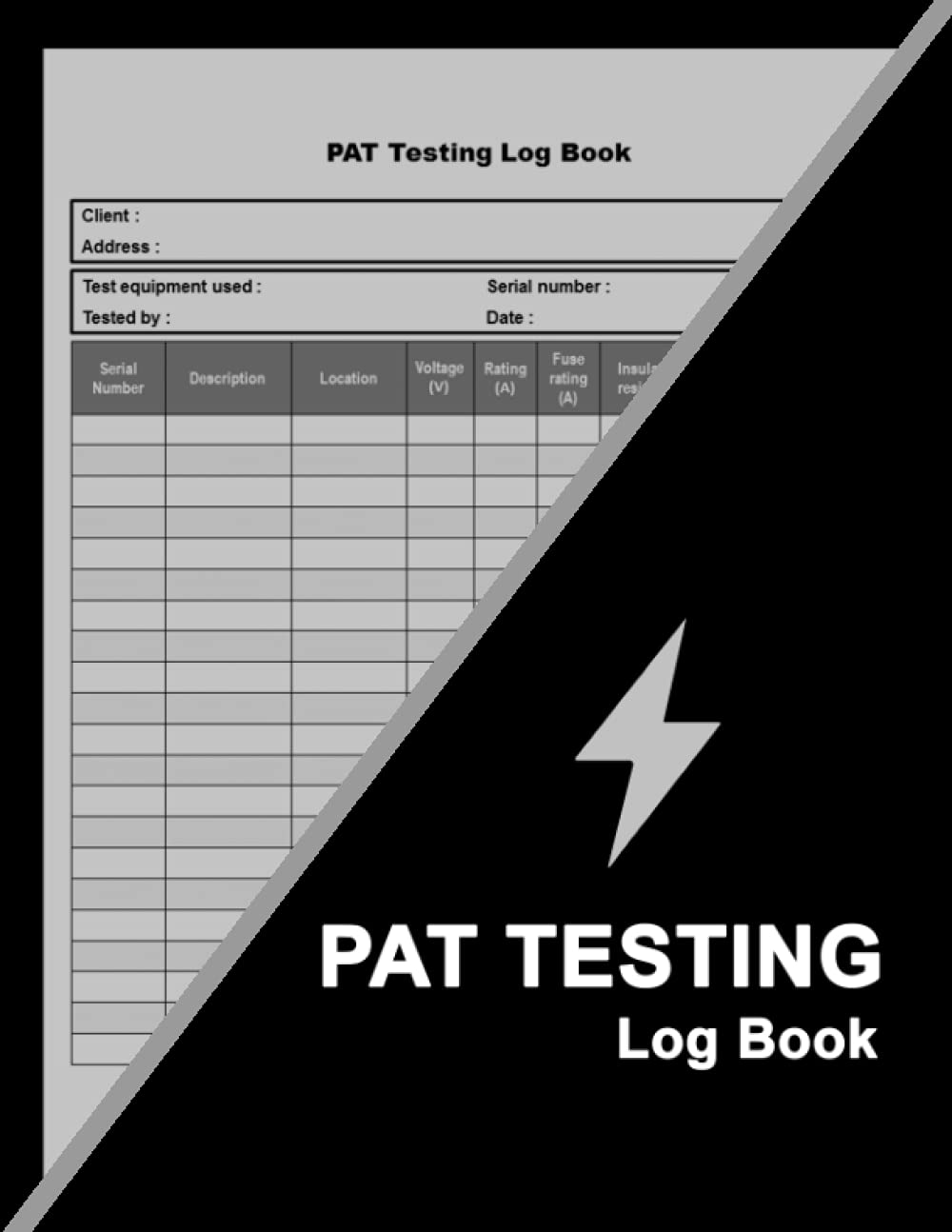 PAT Testing Log Book: Electrical Appliance Register, PAT Test Log, Portable Appliance Testing Book.