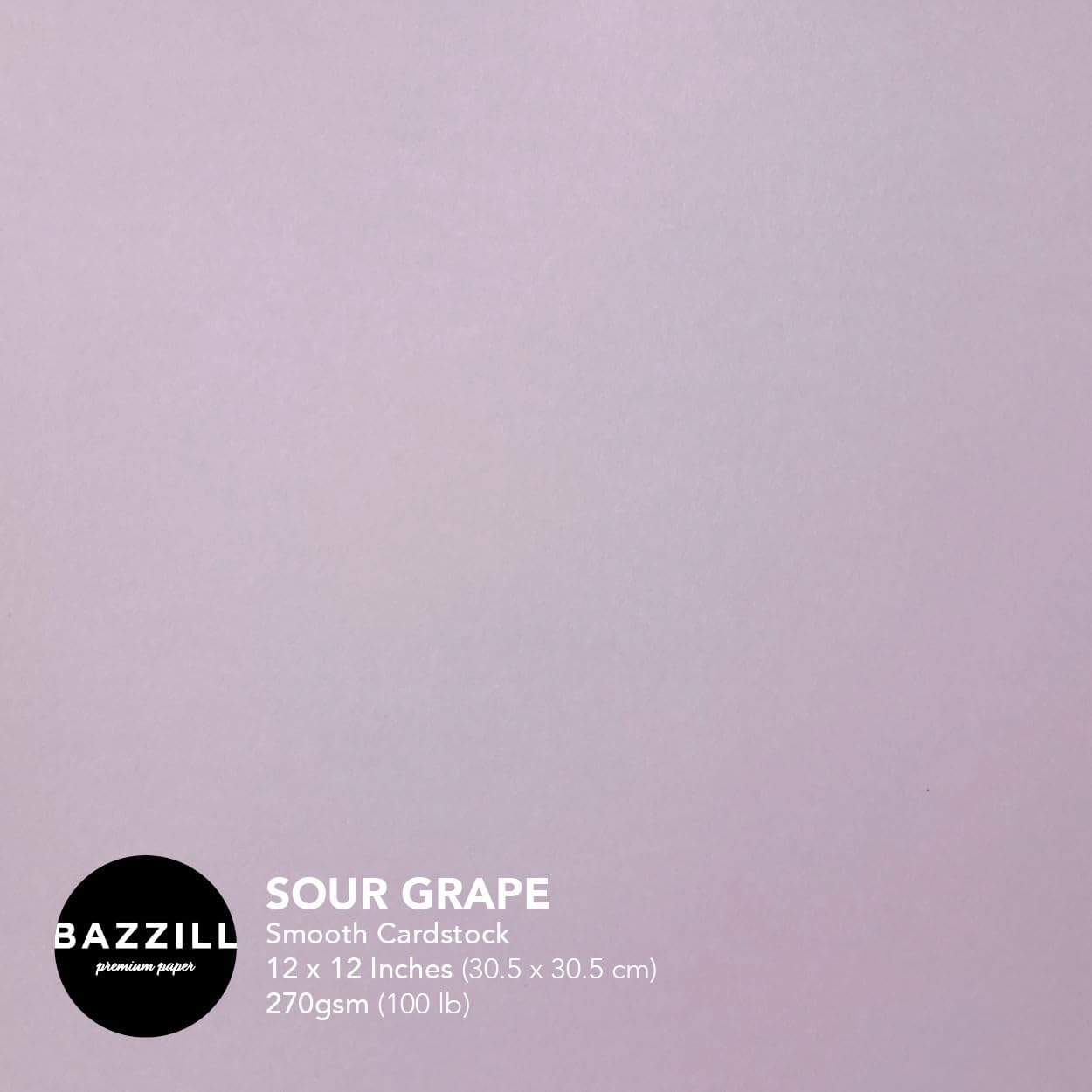 Bazzill Basics Paper T6-6106 Card Shoppe Heavy Weight Cardstock, 25 Sheets, 12 by 12-Inch, Sour Grape