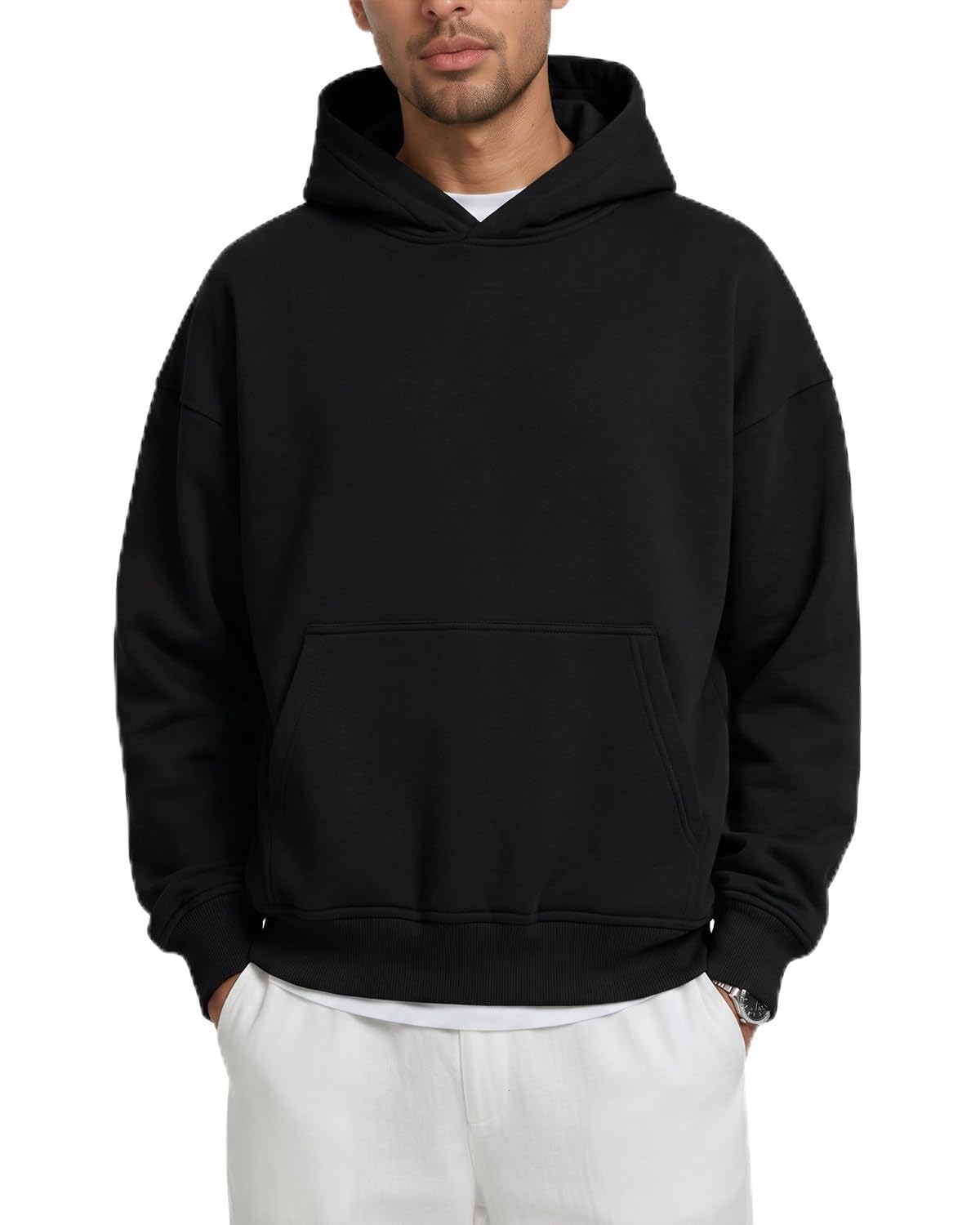 ZUY Men's Oversized Hoodie Cotton Fleece Sweatshirts Casual Hooded Pullover Athletic Hoodie with Pocket