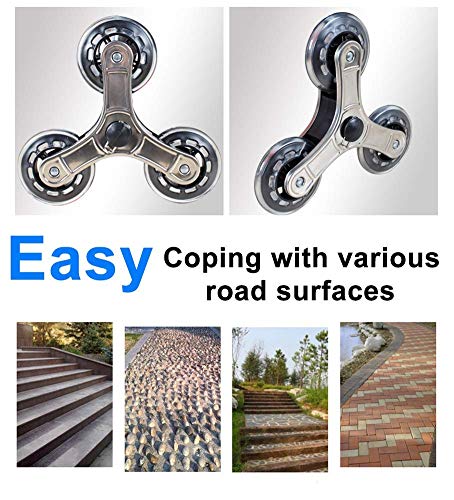 Einkaufstrolley, faltbarer Einkaufswagen auf Rädern, großer und leichter Einkaufstrolley mit abnehmbarer Tasche, max… – Bild 7