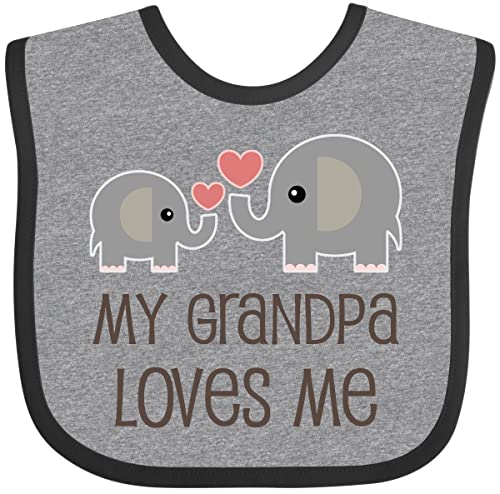 inktastic My Grandpa Loves Me Baby Bib