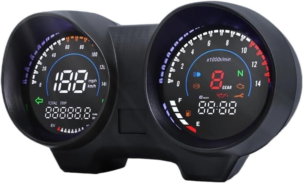 Motorcycle Speedometer Gauge for MAX125 CG TITAN150 Fan150 Digital Dashboard Motorcycle Tachometer Odometer Fuel Meter