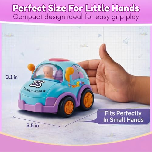 Image of Toy Imagine Kids Friction Car Set Pack of 6 - Push and Go Cars with Moving Bonnet & Driver | Perfect Birthday Return Gifts, Party Favors & Gift Set for Boys & Girls