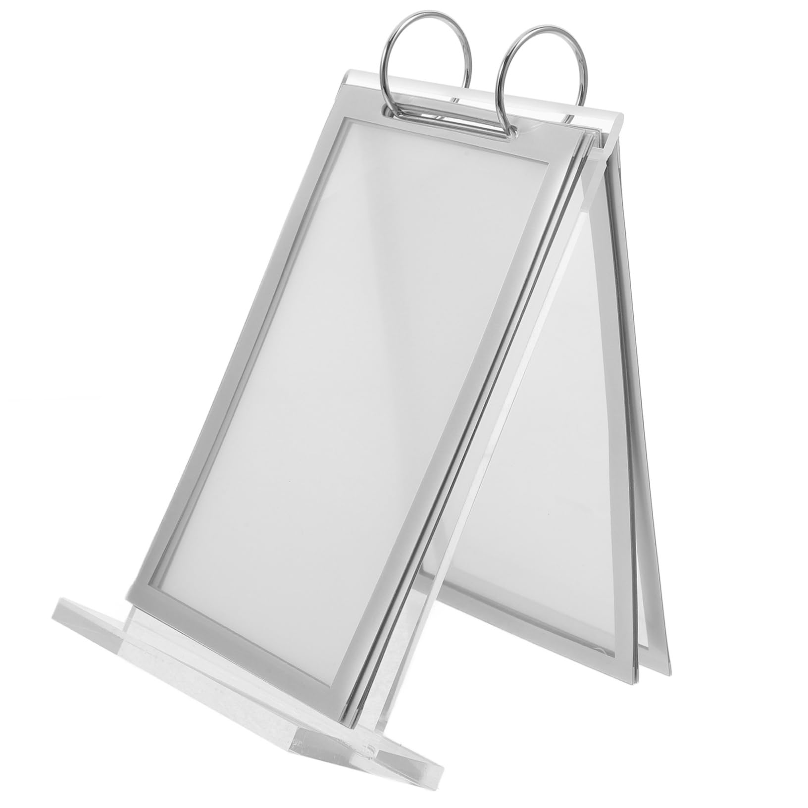 5piezas Soporte De Exhibición De Menú Transparente Con Base Soporte De Letreros Para Restaurantes Para Mostrar Información Mesas y Exposiciones