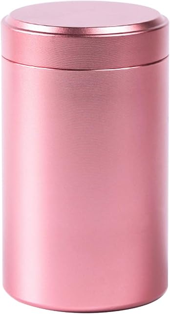 Nlmayt Smell Proof Container, Solid Color Airtight Aluminum Metal Sealed Can for Herb Storage Air Tight Screw Caps 140ML