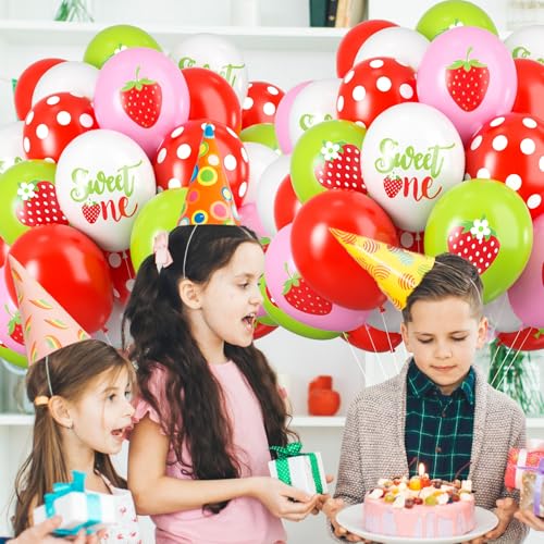 Save 50% on 60-Piece Strawberry Party Balloons - Image 5
