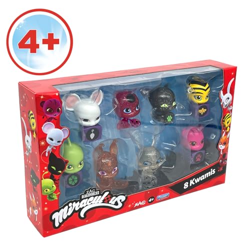 BANDAI Miraculous Pack de 8 kwamis – Collection de Mini Figurines Miraculous Coffret 8 Kwamis Figurines Petits Personnages Mignons Miraculous Ladybug Jouet Enfant et + P50532 - vue 6