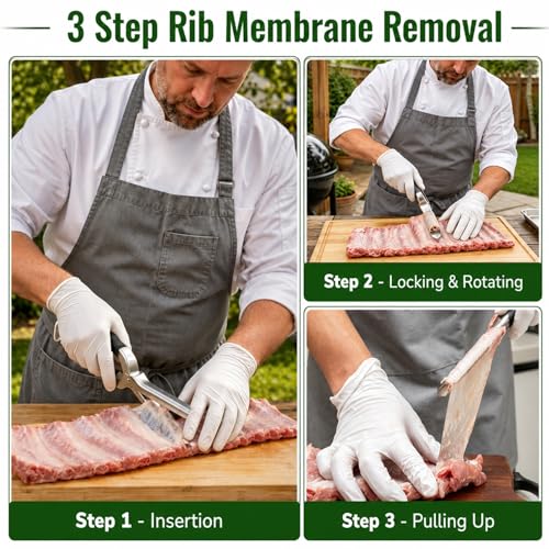 Stainless Steel Rib Tool with Ergonomic Handle