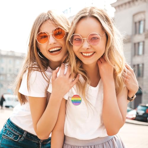Image of Rainbow Pride Day Pin, Enamel LGBT Pins Equality Lapel Brooch LGBTQ Pins Ally Accessories Gift for Gay Lesbian Bisexual Backpack Clothes Hat Bags