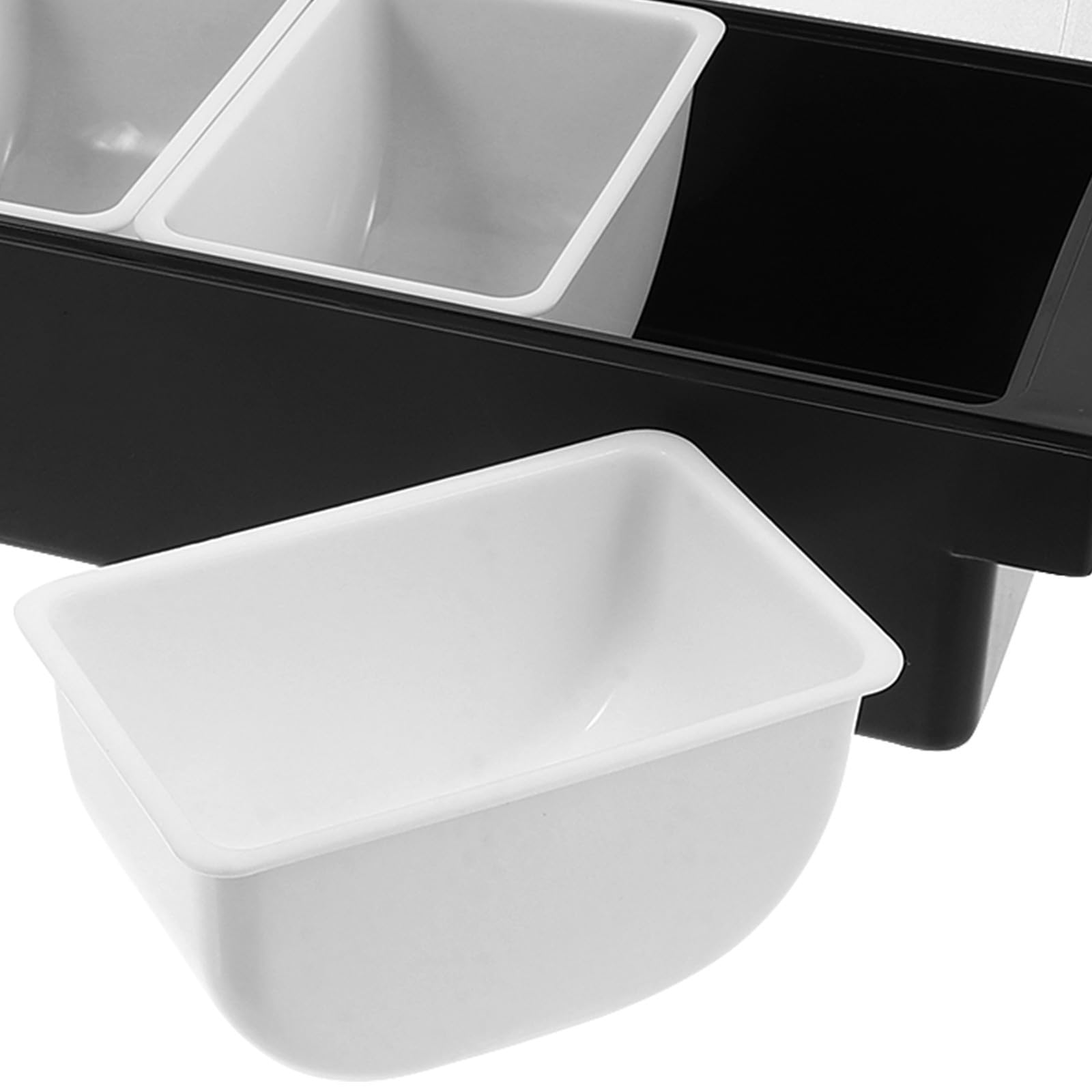 Boîte à Fruits Divisée Compartiments Plastique Résistant pour Condiments et Snacks Plateau de Service Organisé pour Cuisine Bar et Fête Réutilisable